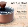 imageNutriChef Kitchen Cooking Utensils Set  Includes Soup Ladle Pasta Fork and Spatula Works with Model NCCWA13Brown