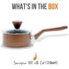 imageNutriChef Kitchen Cooking Utensils Set  Includes Soup Ladle Pasta Fork and Spatula Works with Model NCCWA13Brown