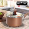 imageNutriChef Kitchen Cooking Utensils Set  Includes Soup Ladle Pasta Fork and Spatula Works with Model NCCWA13Brown