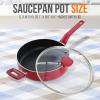 imageNutriChef Kitchen Cooking Utensils Set  Includes Soup Ladle Pasta Fork and Spatula Works with Model NCCWA13Red