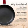 imageNutriChef Kitchen Cooking Utensils Set  Includes Soup Ladle Pasta Fork and Spatula Works with Model NCCWA13Red