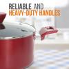 imageNutriChef Kitchen Cooking Utensils Set  Includes Soup Ladle Pasta Fork and Spatula Works with Model NCCWA13Red