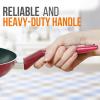 imageNutriChef Kitchen Cooking Utensils Set  Includes Soup Ladle Pasta Fork and Spatula Works with Model NCCWA13Red