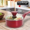 imageNutriChef Kitchen Cooking Utensils Set  Includes Soup Ladle Pasta Fork and Spatula Works with Model NCCWA13Red
