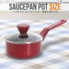 imageNutriChef Kitchen Cooking Utensils Set  Includes Soup Ladle Pasta Fork and Spatula Works with Model NCCWA13Red