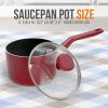 imageNutriChef Kitchen Cooking Utensils Set  Includes Soup Ladle Pasta Fork and Spatula Works with Model NCCWA13Red