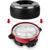 imageNutriChef PKFNMK23 Countertop Set Cooker Chocolate Maker Cheese Electric 64oz Fondue Melting Pot Warmer  Includes 6 Forks Black