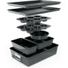 imageNutriChef 8Piece Stackable Nonstick Bakeware Set  Premium Steel Baking Tray Set  Includes Round Cake Pan 6Cup Muffin Pans WideSquare Brownie ampamp Loaf Pans Cookie Sheet ampamp Roaster Pan BlackGray