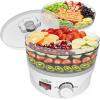 imageNutriChef Dehydrator Machine Professional Electric MultiTier Food Preserver Meat or Beef Jerky Maker Fruit ampamp Vegetable Dryer with 4 Stackable Trays PKFD08