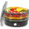imageNutriChef Food Dehydrator Machine  Dehydrate Beef Jerky Meats Mushrooms Fruits ampamp Vegetables  Great For At Home Use  Uses HighHeat Circulation for Even Dehydration  5 Easy to Clean TraysBlack