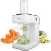 imageNutrichef Electric Food Chopper  Zoodle Maker  3in1 Vegetable Processor Fruit Cutter Spiral Shredder Machine Veggie Spaghetti ampamp Noodle maker  Includes Food Plunger ampamp 12L Bowl
