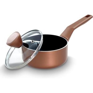 imageNutriChef Kitchen Cooking Utensils Set  Includes Soup Ladle Pasta Fork and Spatula Works with Model NCCWA13Brown