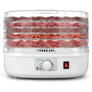 imageNutrichef Food Dehydrator Machine  MultiTier Appliance for Home Use  Perfect for Beef Jerky Fruits Vegetables ampamp Dog Treats  HighHeat Circulation  5 Stackable Trays