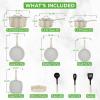 imageNutriChef 20Piece NonStick Bakeware and Cookware Set  Utensils Including Pots and Baking Pans Made with Durable Aluminum Tempered Glass Lids HeatResistant Utensils EasyClean Design WhiteWhite