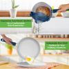imageNutriChef 20Piece NonStick Bakeware and Cookware Set  Utensils Including Pots and Baking Pans Made with Durable Aluminum Tempered Glass Lids HeatResistant Utensils EasyClean Design WhiteNavy