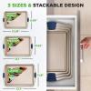 imageNutriChef 3 Piece Nonstick Cookie Sheets for Baking  Premium Carbon Steel Baking Pans with White Silicone Handles  Even Heat Distribution PFOAPFOSPTFE Free Easy to Clean  Cream Marble NCBKT3CMGolden