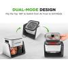 imageNutriChef 4 QT Air Fryer ampamp Grill  71 Preset Cook Modes  Transparent Fry Bowl for Best Cooking Results  Cook Shrimp Steak Fries Wings ampamp More  4 QT Glass Air Fryer ampamp 12 QT Grill  BlackWhite