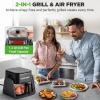 imageNutriChef 4 QT Air Fryer ampamp Grill  71 Preset Cook Modes  Transparent Fry Bowl for Best Cooking Results  Cook Shrimp Steak Fries Wings ampamp More  4 QT Glass Air Fryer ampamp 12 QT Grill  BlackBlack
