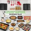imageNutriChef 42Piece Ultimate Nonstick Bakeware Set  Carbon Steel Baking Pans Everyday Baking Tools Oven Mitts ampamp More  Ideal for Baking Delicious Savory ampamp Sweet Treats  Complete Set for Bakers