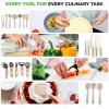 imageNutriChef 75Piece NonStick Pots and Pans Set Complete Ceramic Cookware Set with Bakeware Utensils Knife Set ampamp Accessories StainResistant FoodGrade Safe CreamBrownTaupe Brown