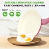 imageNutriChef 75Piece NonStick Pots and Pans Set Complete Ceramic Cookware Set with Bakeware Utensils Knife Set ampamp Accessories StainResistant FoodGrade Safe CreamBrownBlush Pink