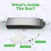 imageNutriChef Automatic Food Vacuum Sealer Machine  Electric Air Sealing Preserver with 5 Reusable Bags LED Controls HighPower Suction for Dry ampamp Moist Foods Stainless Steel HousingSilverBlack