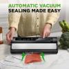imageNutriChef Automatic Food Vacuum Sealer Machine  Electric Air Sealing Preserver with 5 Reusable Bags LED Controls HighPower Suction for Dry ampamp Moist Foods Stainless Steel HousingStainless Steel  Black