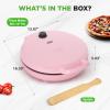 imageNutriChef Countertop Pizza Maker  1500W NonStick Electric Pizza Cooker  Make 12quot Personal Pizzas Eggs Toast ampamp More  CoolTouch Handles Compact ampamp SpaceSaving  Temp Range 175400F  RedPink