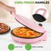 imageNutriChef Countertop Pizza Maker  1500W NonStick Electric Pizza Cooker  Make 12quot Personal Pizzas Eggs Toast ampamp More  CoolTouch Handles Compact ampamp SpaceSaving  Temp Range 175400F  RedPink