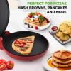 imageNutriChef Countertop Pizza Maker  1500W NonStick Electric Pizza Cooker  Make 12quot Personal Pizzas Eggs Toast ampamp More  CoolTouch Handles Compact ampamp SpaceSaving  Temp Range 175400F  RedRed