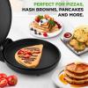 imageNutriChef Countertop Pizza Maker  1500W NonStick Electric Pizza Cooker  Make 12quot Personal Pizzas Eggs Toast ampamp More  CoolTouch Handles Compact ampamp SpaceSaving  Temp Range 175400F  RedBlack