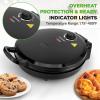 imageNutriChef Countertop Pizza Maker  1500W NonStick Electric Pizza Cooker  Make 12quot Personal Pizzas Eggs Toast ampamp More  CoolTouch Handles Compact ampamp SpaceSaving  Temp Range 175400F  RedBlack