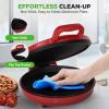 imageNutriChef Countertop Pizza Maker  1500W NonStick Electric Pizza Cooker  Make 12quot Personal Pizzas Eggs Toast ampamp More  CoolTouch Handles Compact ampamp SpaceSaving  Temp Range 175400F  RedRed