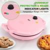 imageNutriChef Countertop Pizza Maker  1500W NonStick Electric Pizza Cooker  Make 12quot Personal Pizzas Eggs Toast ampamp More  CoolTouch Handles Compact ampamp SpaceSaving  Temp Range 175400F  RedPink