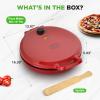 imageNutriChef Countertop Pizza Maker  1500W NonStick Electric Pizza Cooker  Make 12quot Personal Pizzas Eggs Toast ampamp More  CoolTouch Handles Compact ampamp SpaceSaving  Temp Range 175400F  RedRed