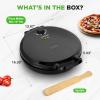imageNutriChef Countertop Pizza Maker  1500W NonStick Electric Pizza Cooker  Make 12quot Personal Pizzas Eggs Toast ampamp More  CoolTouch Handles Compact ampamp SpaceSaving  Temp Range 175400F  RedBlack
