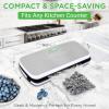 imageNutriChef Vacuum Sealer For Food  Automatic Air Sealing Machine for Dry ampamp Moist Foods LED Touch Controls Includes Vacuum Bags Hose ampamp Wine Stopper High Suction PowerSilver