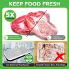 imageNutriChef Vacuum Sealer For Food  Automatic Air Sealing Machine for Dry ampamp Moist Foods LED Touch Controls Includes Vacuum Bags Hose ampamp Wine Stopper High Suction PowerSilver