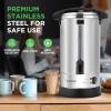 imageNutriChef Water Boiler and Hot Water Dispenser 8L Electric Beverage Dispenser with Safety Lock Lid NonDrip Tap Warm Function Food Grade Stainless Steel Home ampamp Commercial Use 19quotx9quotx9quot Silver85 Quarts