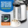 imageNutriChef Water Boiler and Hot Water Dispenser 8L Electric Beverage Dispenser with Safety Lock Lid NonDrip Tap Warm Function Food Grade Stainless Steel Home ampamp Commercial Use 19quotx9quotx9quot Silver53 Quarts