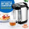 imageNutriChef Water Boiler and Hot Water Dispenser 8L Electric Beverage Dispenser with Safety Lock Lid NonDrip Tap Warm Function Food Grade Stainless Steel Home ampamp Commercial Use 19quotx9quotx9quot Silver42 Quarts