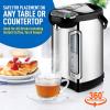 imageNutriChef Water Boiler and Hot Water Dispenser 8L Electric Beverage Dispenser with Safety Lock Lid NonDrip Tap Warm Function Food Grade Stainless Steel Home ampamp Commercial Use 19quotx9quotx9quot Silver53 Quarts