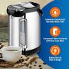 imageNutriChef Water Boiler and Hot Water Dispenser 8L Electric Beverage Dispenser with Safety Lock Lid NonDrip Tap Warm Function Food Grade Stainless Steel Home ampamp Commercial Use 19quotx9quotx9quot Silver53 Quarts