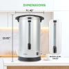 imageNutriChef Water Boiler and Hot Water Dispenser 8L Electric Beverage Dispenser with Safety Lock Lid NonDrip Tap Warm Function Food Grade Stainless Steel Home ampamp Commercial Use 19quotx9quotx9quot Silver201 Quarts
