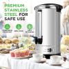 imageNutriChef Water Boiler and Hot Water Dispenser 8L Electric Beverage Dispenser with Safety Lock Lid NonDrip Tap Warm Function Food Grade Stainless Steel Home ampamp Commercial Use 19quotx9quotx9quot Silver201 Quarts