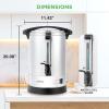 imageNutriChef Water Boiler and Hot Water Dispenser 8L Electric Beverage Dispenser with Safety Lock Lid NonDrip Tap Warm Function Food Grade Stainless Steel Home ampamp Commercial Use 19quotx9quotx9quot Silver137 Quarts
