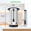 imageNutriChef Water Boiler and Hot Water Dispenser 8L Electric Beverage Dispenser with Safety Lock Lid NonDrip Tap Warm Function Food Grade Stainless Steel Home ampamp Commercial Use 19quotx9quotx9quot Silver85 Quarts