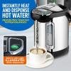 imageNutriChef Water Boiler and Hot Water Dispenser 8L Electric Beverage Dispenser with Safety Lock Lid NonDrip Tap Warm Function Food Grade Stainless Steel Home ampamp Commercial Use 19quotx9quotx9quot Silver42 Quarts