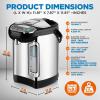 imageNutriChef Water Boiler and Hot Water Dispenser 8L Electric Beverage Dispenser with Safety Lock Lid NonDrip Tap Warm Function Food Grade Stainless Steel Home ampamp Commercial Use 19quotx9quotx9quot Silver42 Quarts