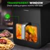 imageNutrichef Electric Air Fryer Tenderizer 63 Quart  121 Preset Cooking Functions  Includes Tenderizing Function  Digital Display  Transparent Window For Best Cooking Results  Black